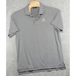 Levelwear Wells Fargo Championship Striped‎ Golf Polo Shirt Performance Men's L